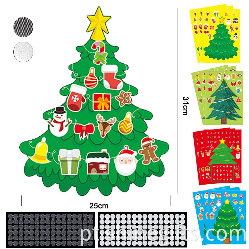 3D children's detachable Decorative Christmas Tree stickers Handmade diy Toddler Christmas Tree Set